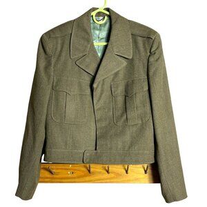 Vtg USMC M1950 Ike Jacket Olive Drab 33 Wool Nylon 1957 Military Uniform Men 40R
